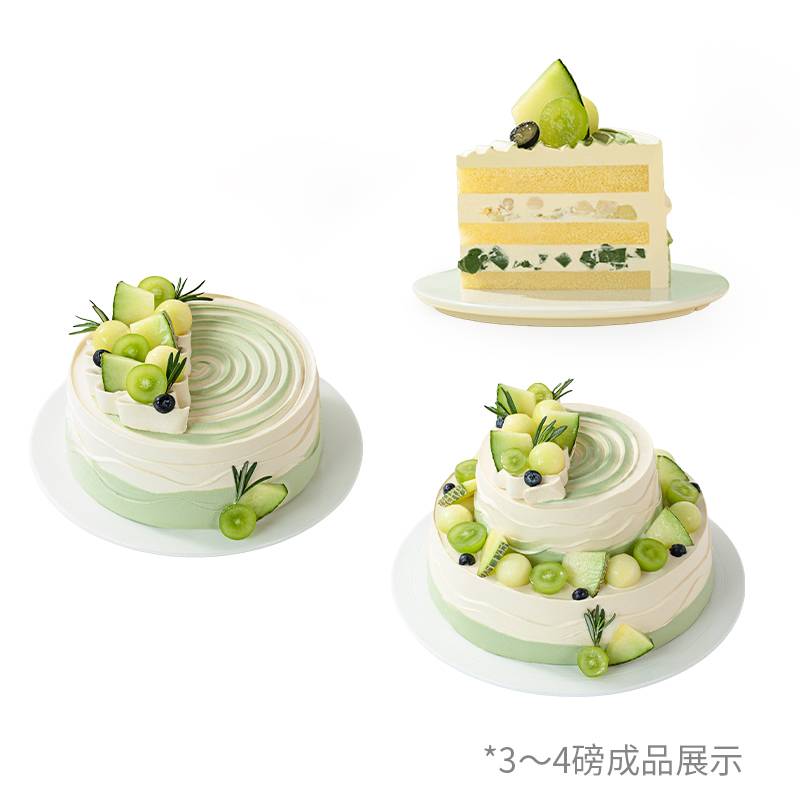 乌龙蜜瓜蛋糕 .